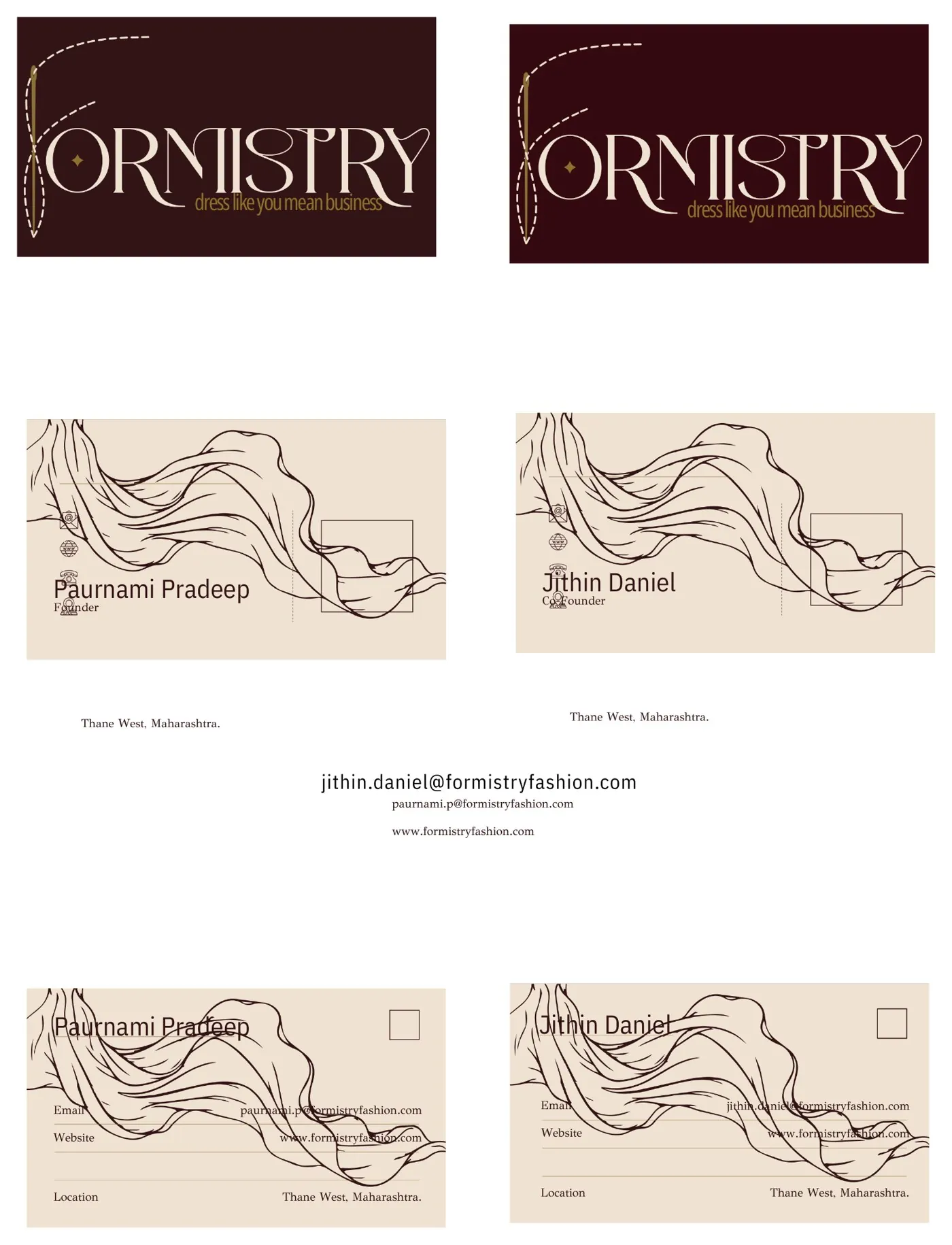Formistry Business Cards design