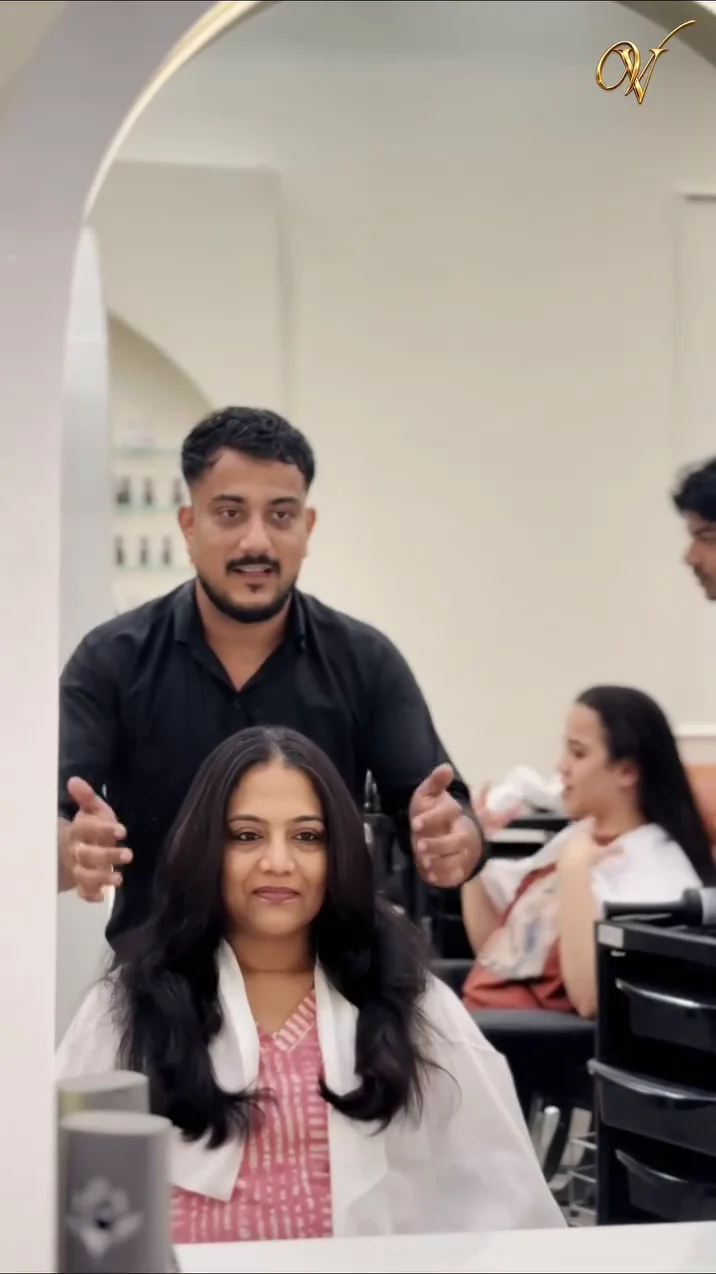 Hair transformation and styling reel for V-Vogue Salon